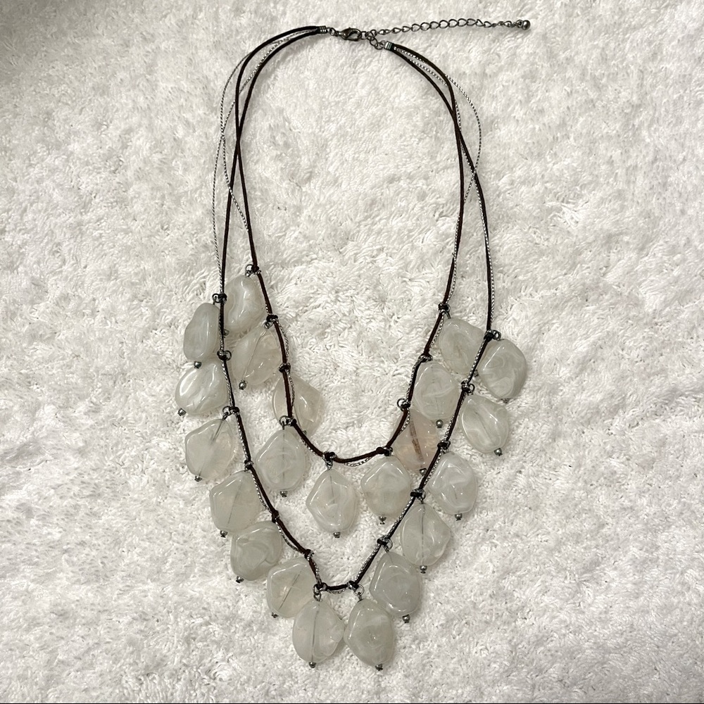 Urban Outfitters Double Layer Stone Beaded Necklace